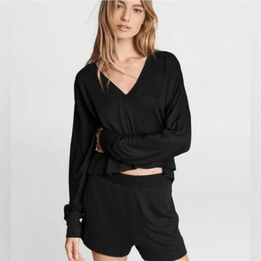 Rag & Bone The Knit Lounge Travel Set Black Small nwt - Picture 2 of 9